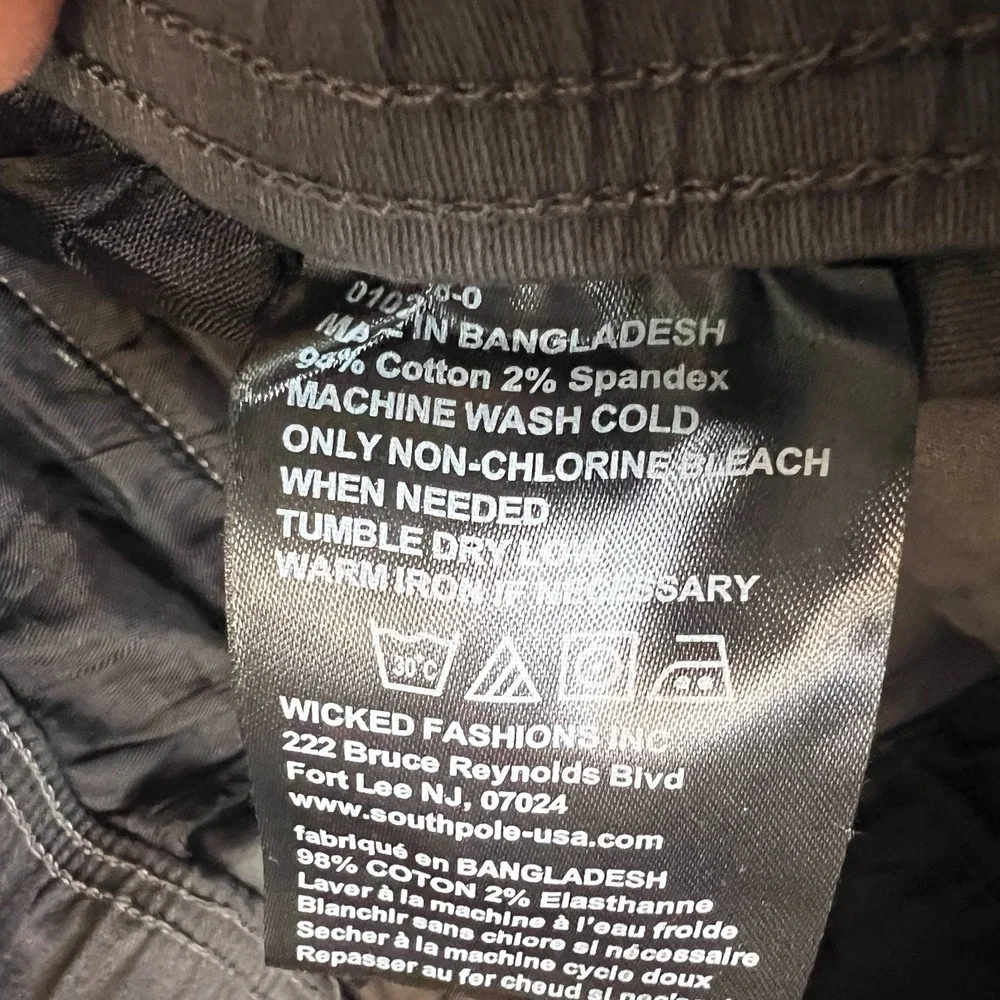 Southpole Boys Urban Minimal Utility Jogger Pants‎ Size XL 18–20 Charcoal Gray